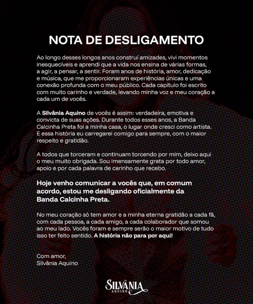 Silvania saiu da calcinha preta